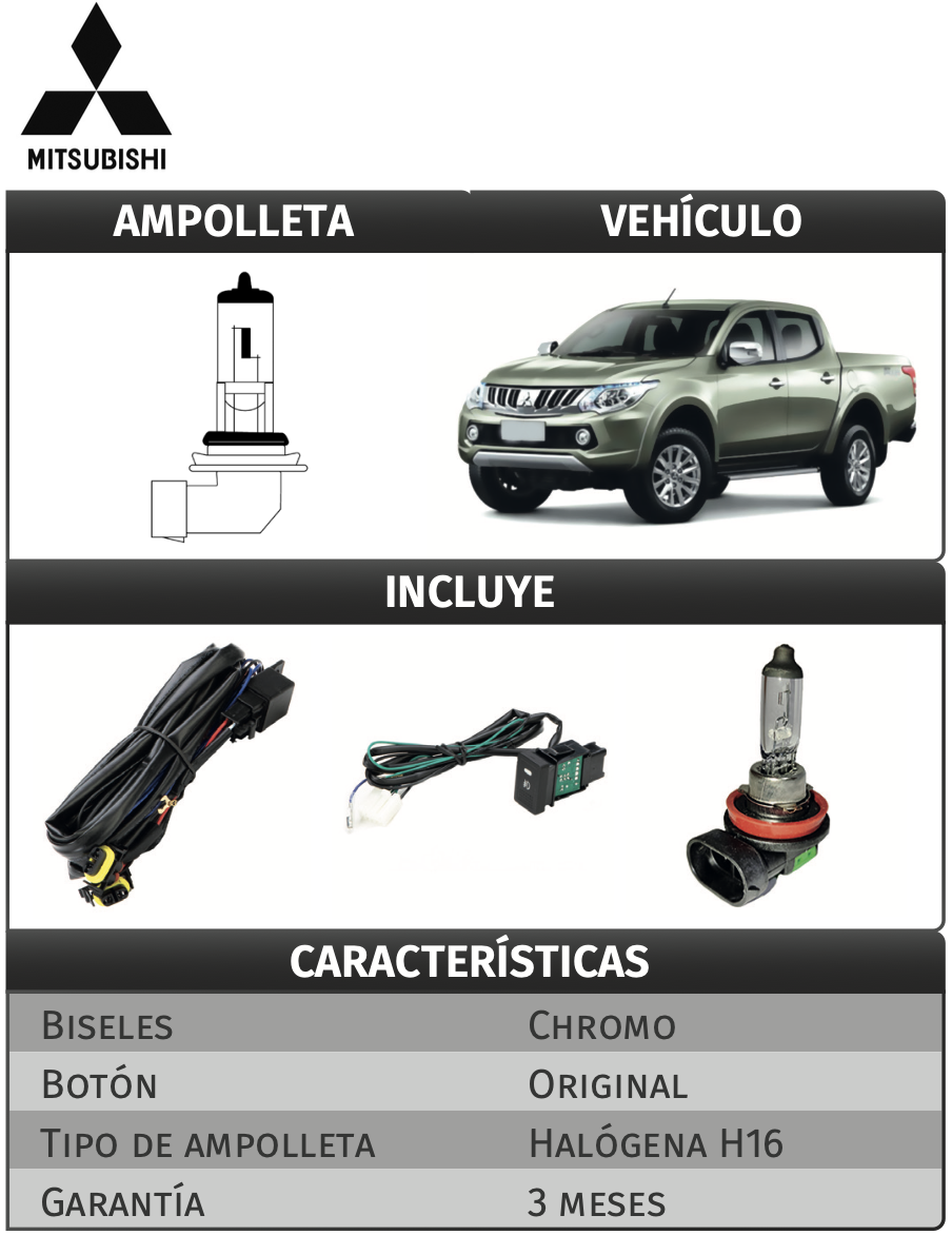 Kit NEBLINEROS Mitsubishi L200 2019 - 2022 - Imagen 4