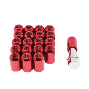 TUERCA DE SEGURIDAD ROJO 1.25 SET 16 + LLAVE