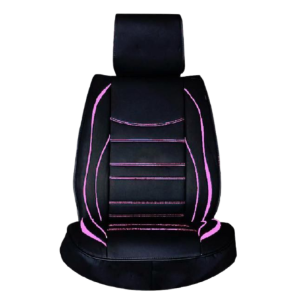 CUBRE ASIENTO ROSA/NEGRO ECOCUERO LISO